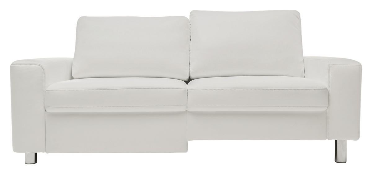 HÁROMÜLÉSES KANAPÉ bőr bézs  - bézs/krómszínű, Design, bőr (204/81/97cm) - Pure Home Lifestyle