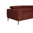 ECKSOFA  in Chenille Rostfarben  280/205 cm  - Rostfarben/Schwarz, Design, Textil/Metall (280/205cm) - Xora