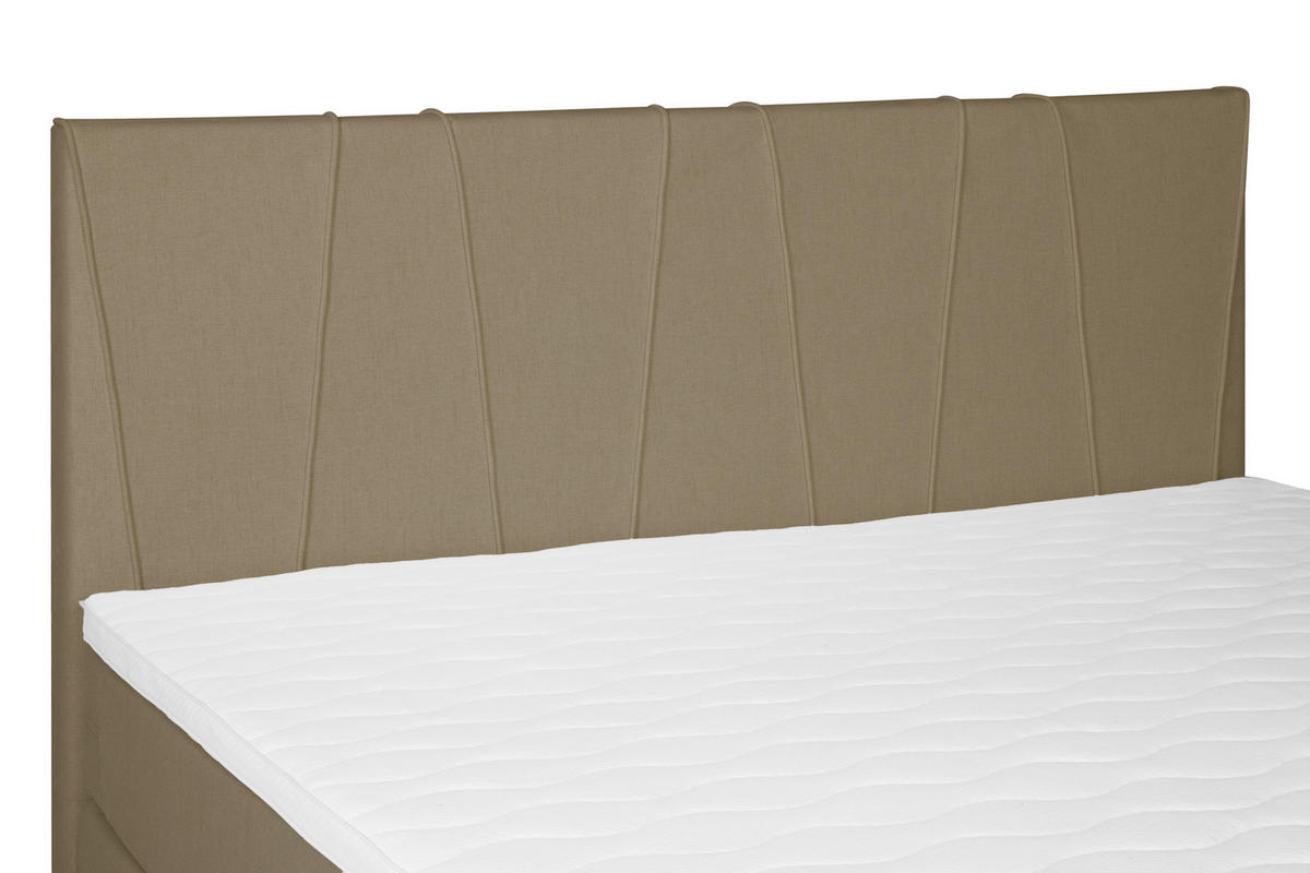 BOXSPRINGBETT 180/200 cm  in Braun  - Schwarz/Braun, Modern, Textil (180/200cm) - MID.YOU
