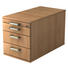 ROLLCONTAINER - Eichefarben/Silberfarben, KONVENTIONELL, Holzwerkstoff/Metall (42,8/51,2/80cm) ROLLCONTAINER - Eichefarben/Silberfarben, KONVENTIONELL, Holzwerkstoff/Metall (42,8/51,2/80cm)