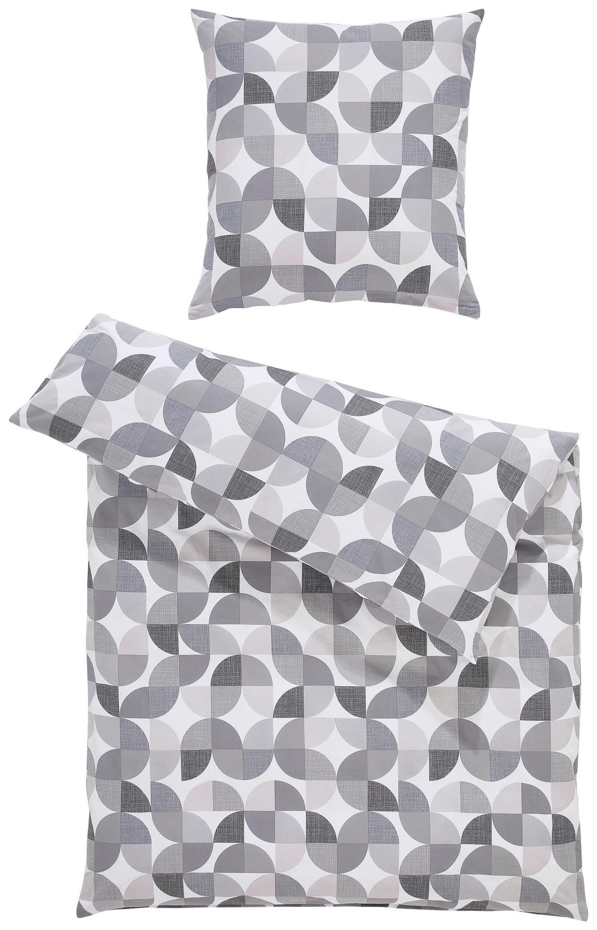 BETTWÄSCHE Biber 135/200 cm  - Grau, Design, Textil (135/200cm) - Janine