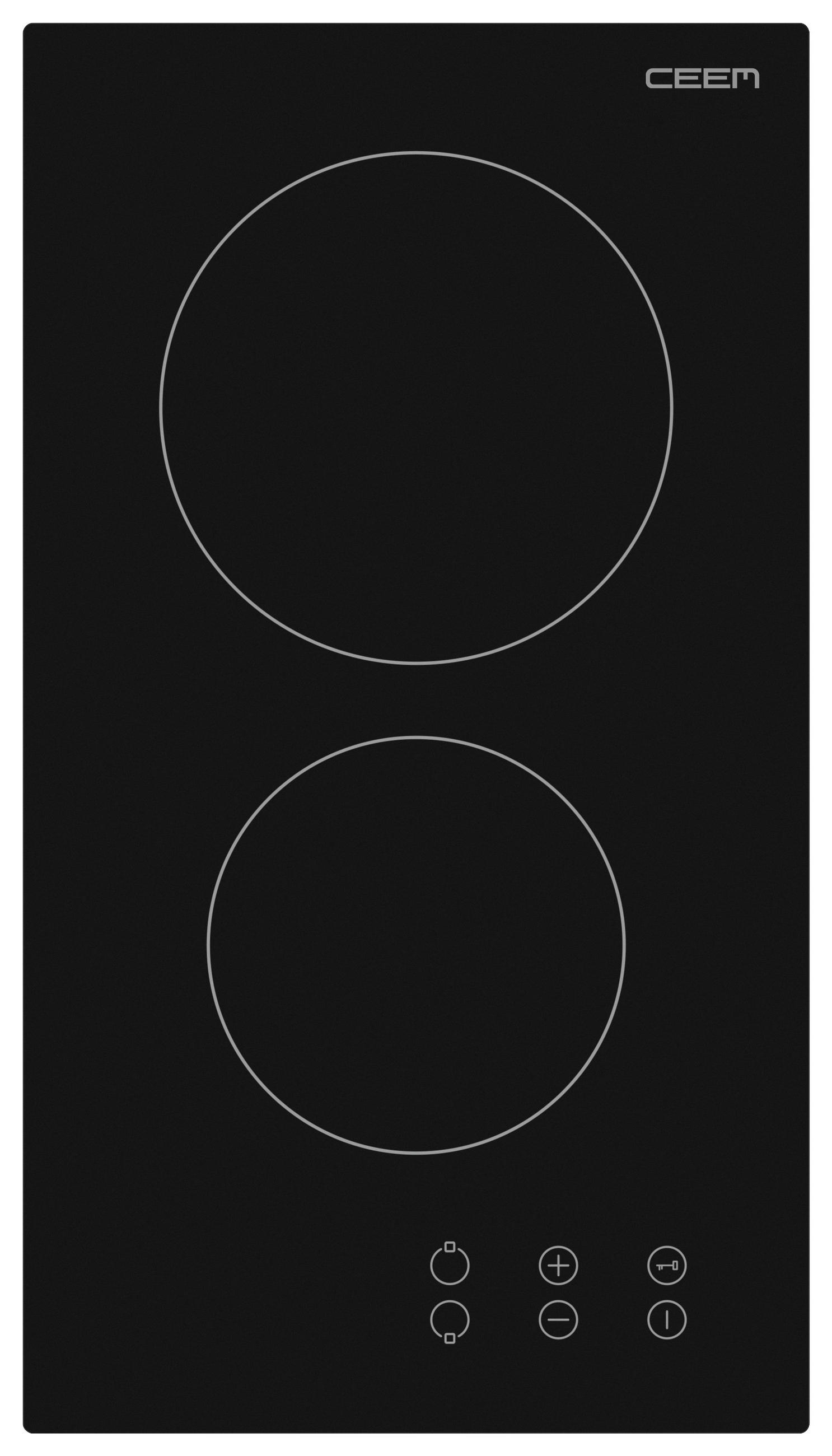 GLASKERAMIKKOCHFELD CEEM EH 130  - Schwarz, Basics, Glas/Kunststoff (32,6/13,3/57,8cm) - CEEM