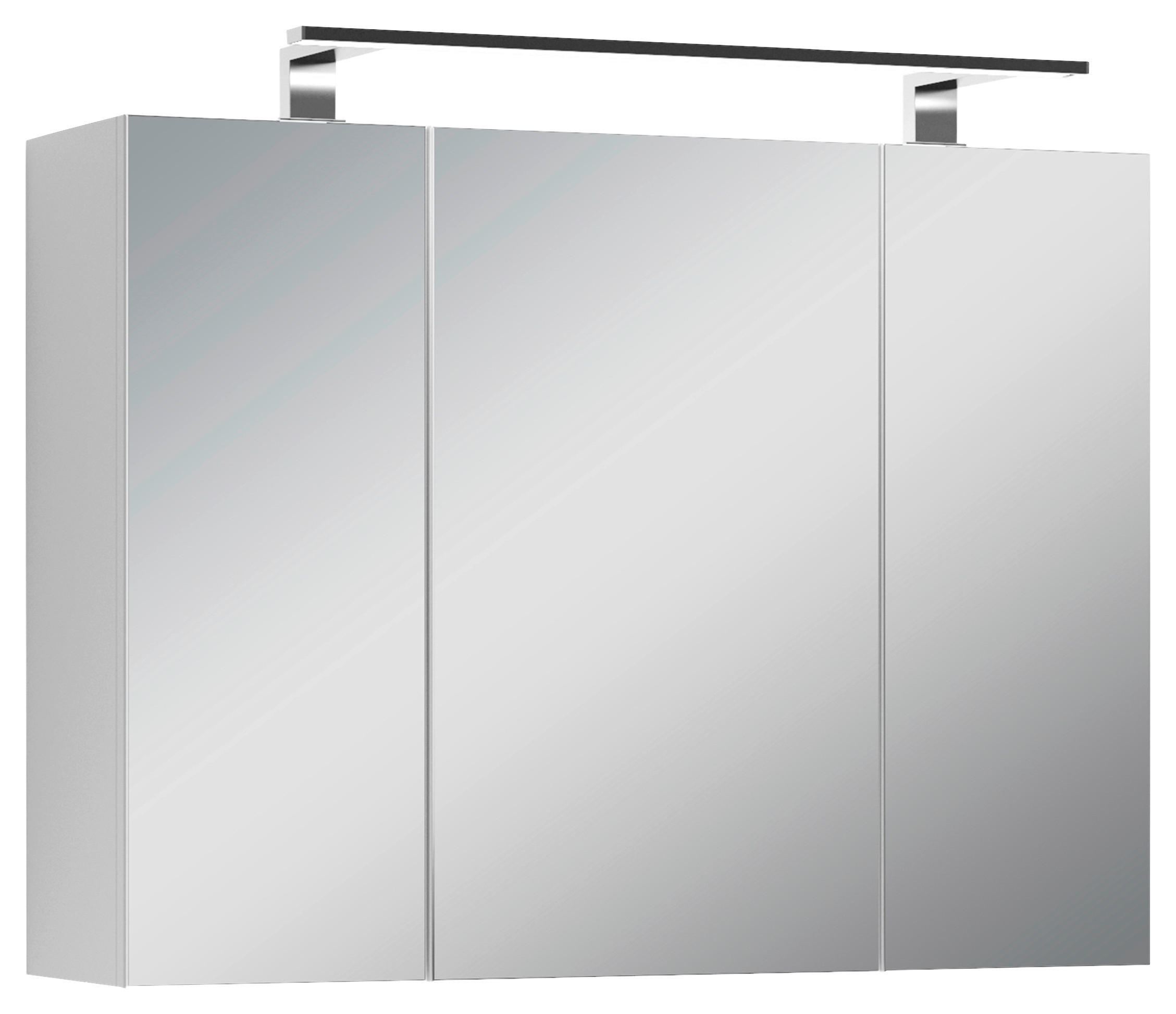 Spiegelschrank Spree mit Led 3-Türig BxHxT 80x60x20 cm Weiß