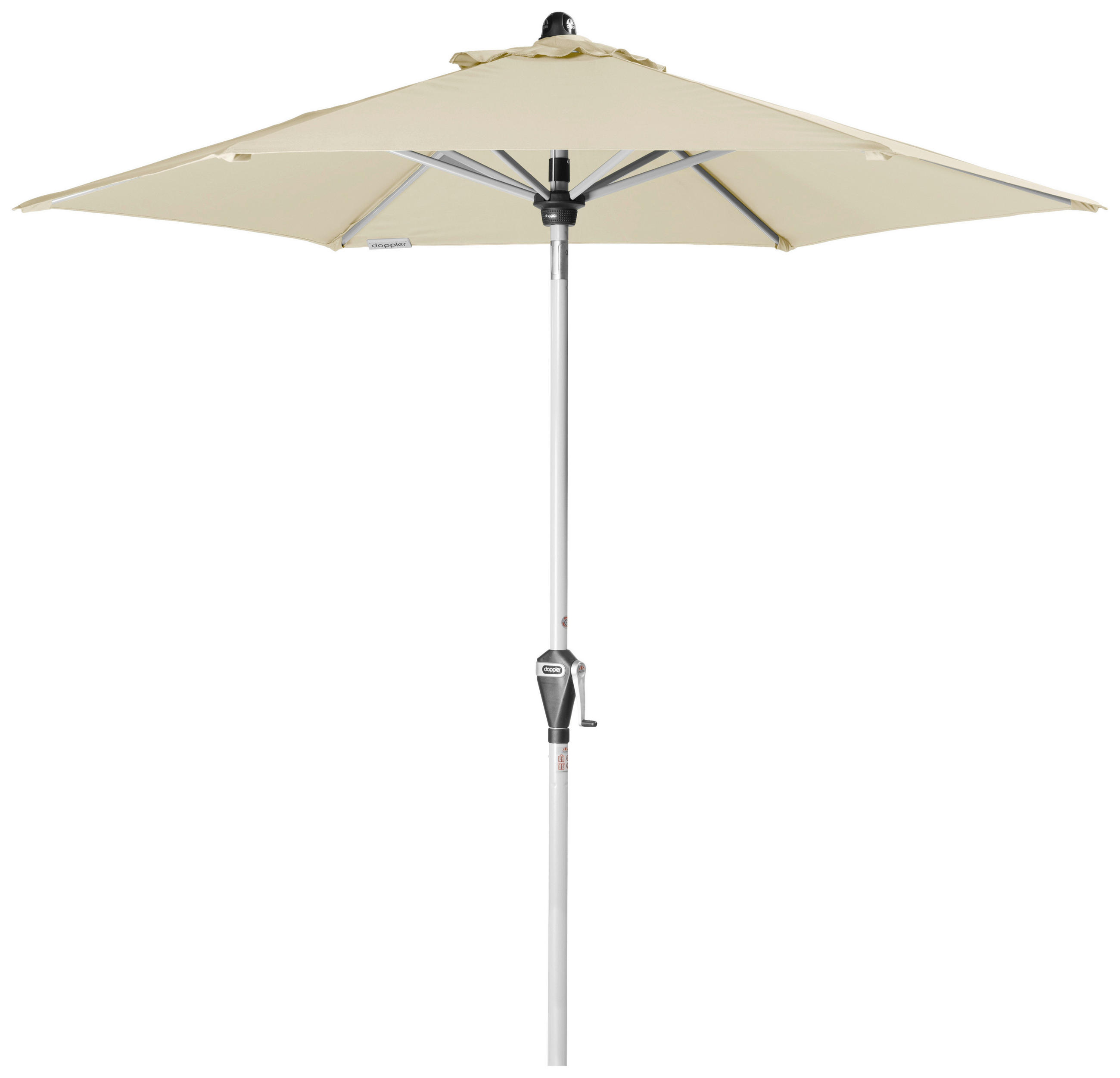 SONNENSCHIRM 210 cm Naturfarben  - Silberfarben/Naturfarben, Basics, Textil/Metall (210/210cm) - Doppler