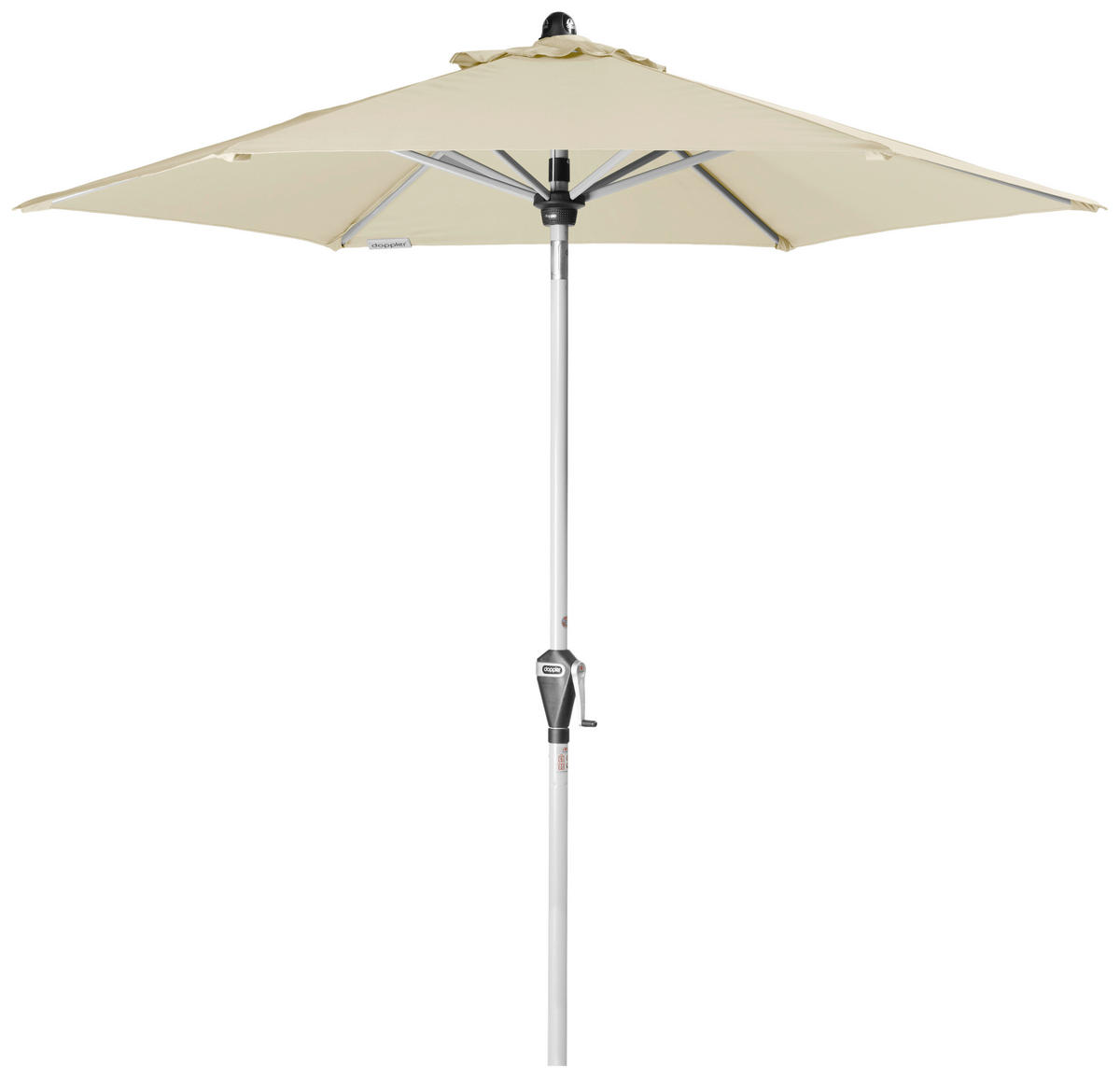 SONNENSCHIRM 210 cm Naturfarben  - Silberfarben/Naturfarben, Basics, Textil/Metall (210/210cm) - Doppler