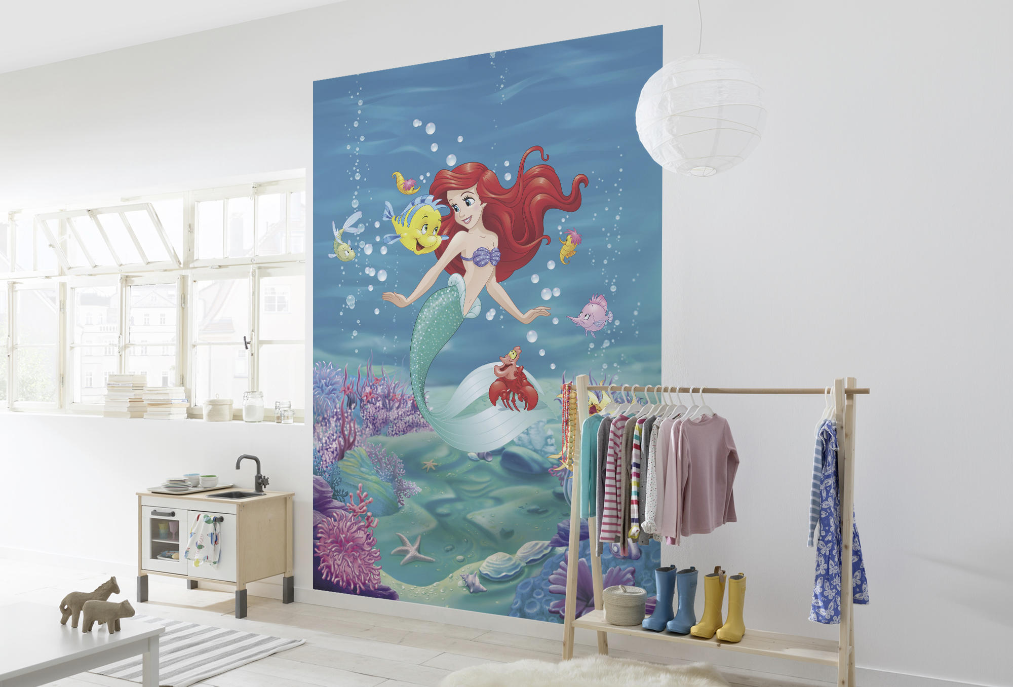FOTOTAPETE Prinzessin Arielle  - Design, Papier (184/254cm) - Komar