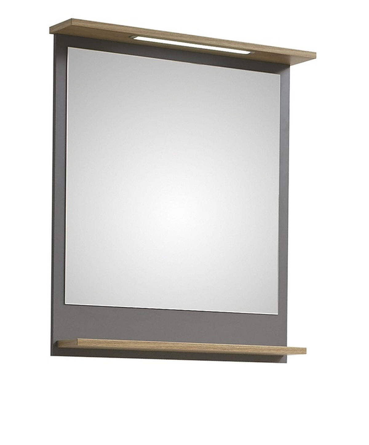 BADRUMSSPEGEL 60/76/13,4 cm  - grå, Lifestyle, trämaterial/glas (60/76/13,4cm) - Xora