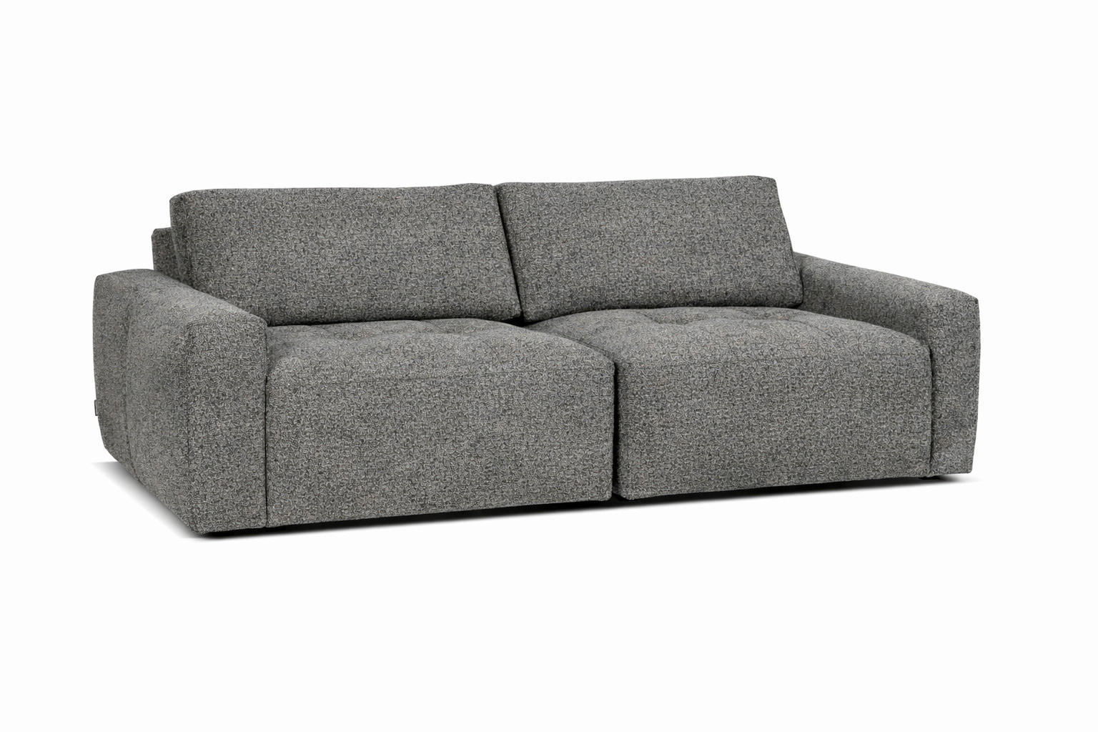 2-SITZER-SOFA MAZA in Grau  - Schwarz/Grau, Design, Textil (222/80/106cm) - Livetastic