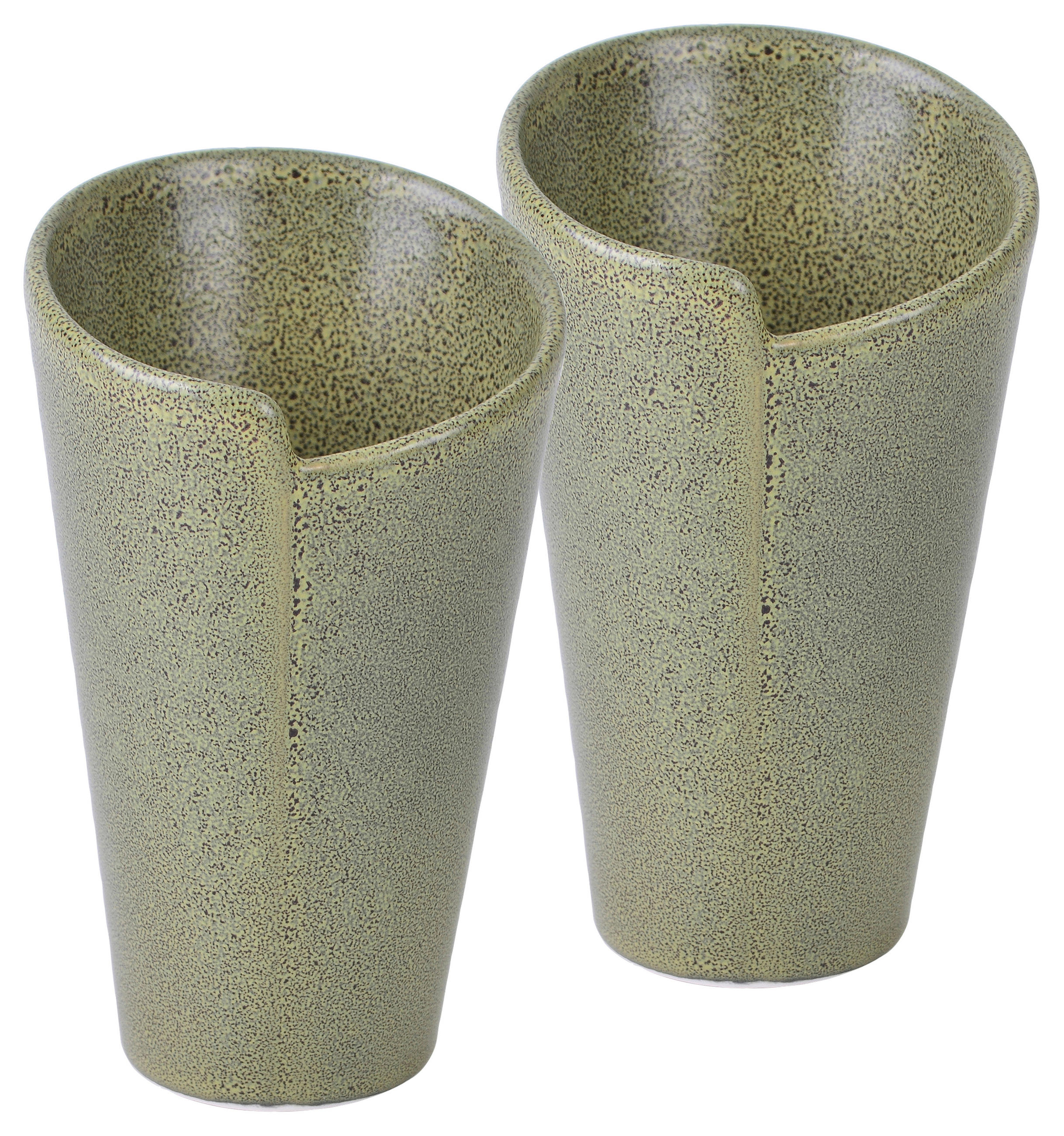 SERVIERSCHALENSET 2-teilig Streat Food  15/9,5 cm  - Grün, Basics, Keramik (15/9,5cm) - Creatable