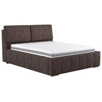 ČALÚNENÁ POSTEĽ, 180/200 cm, hnedá - hnedá/farba buka, Basics, kov/drevo (180/200cm) - Welnova