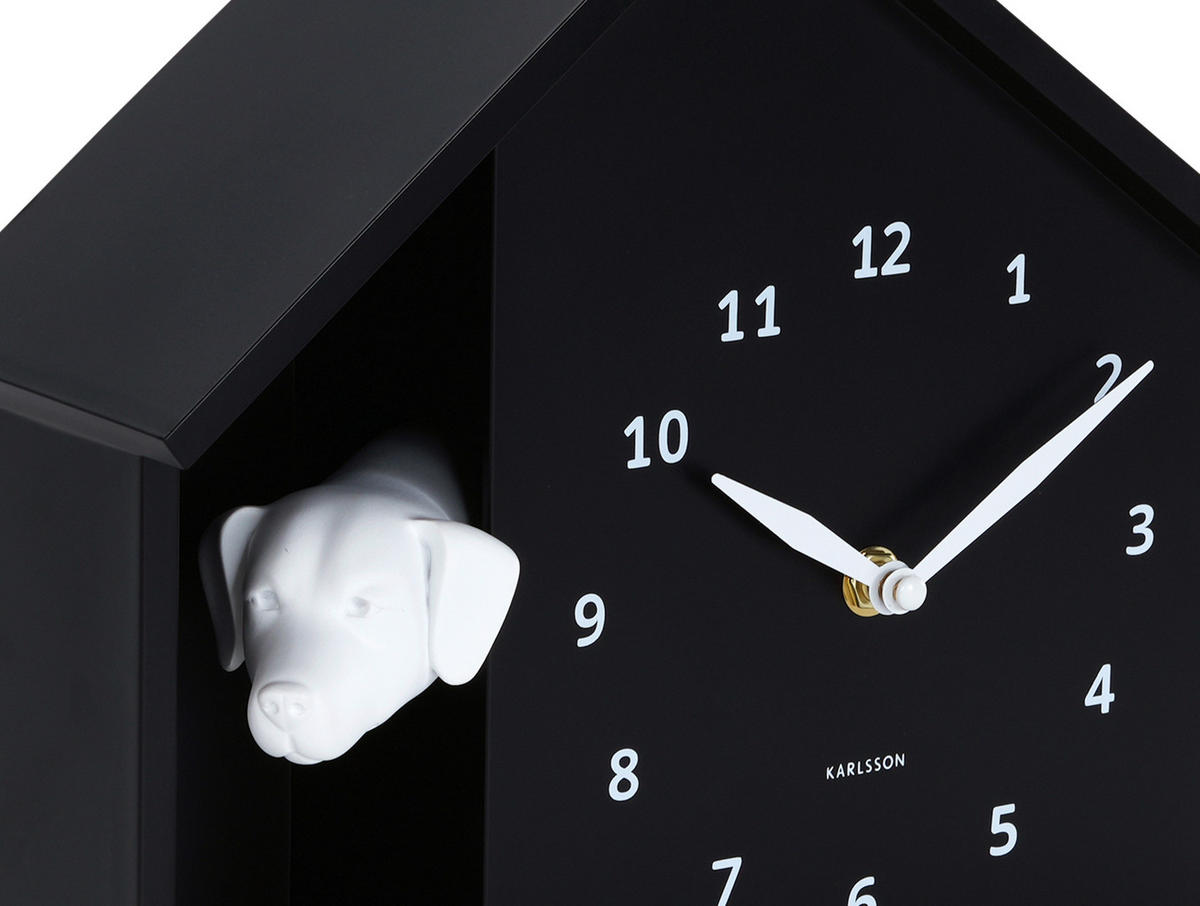WANDUHR  Schwarz  - Schwarz, Basics, Kunststoff (24.9/27cm) - Karlsson