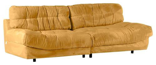 BIG SOFFA i plysch orange - orange/svart, Klassisk, textil/plast (262/70/115cm) - MID.YOU