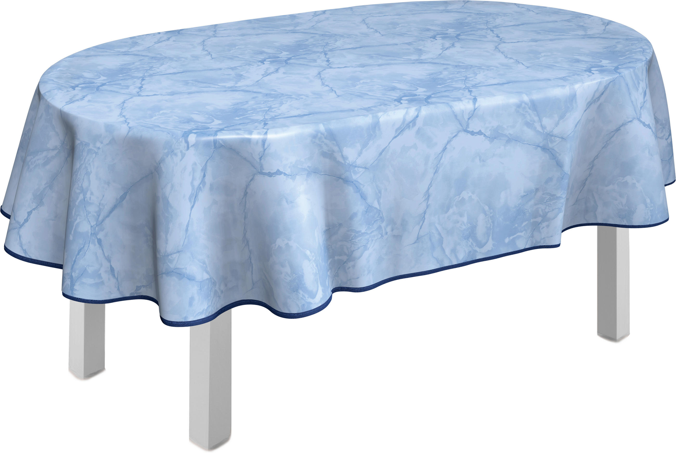 TISCHDECKE MILANO 140/190 cm  - Hellblau, KONVENTIONELL, Textil (140/190cm) - Peyer Syntex