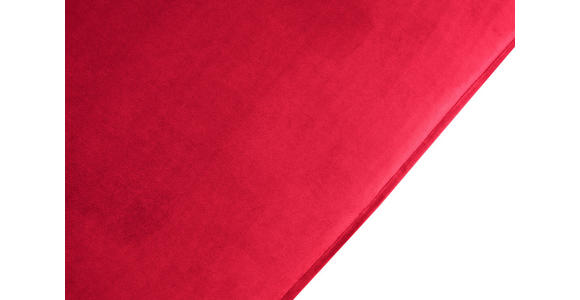 CHESTERFIELD-SOFA Samt Rot, Schwarz - Rot/Schwarz, Trend, Holz/Textil (165/75/87cm) - Xora