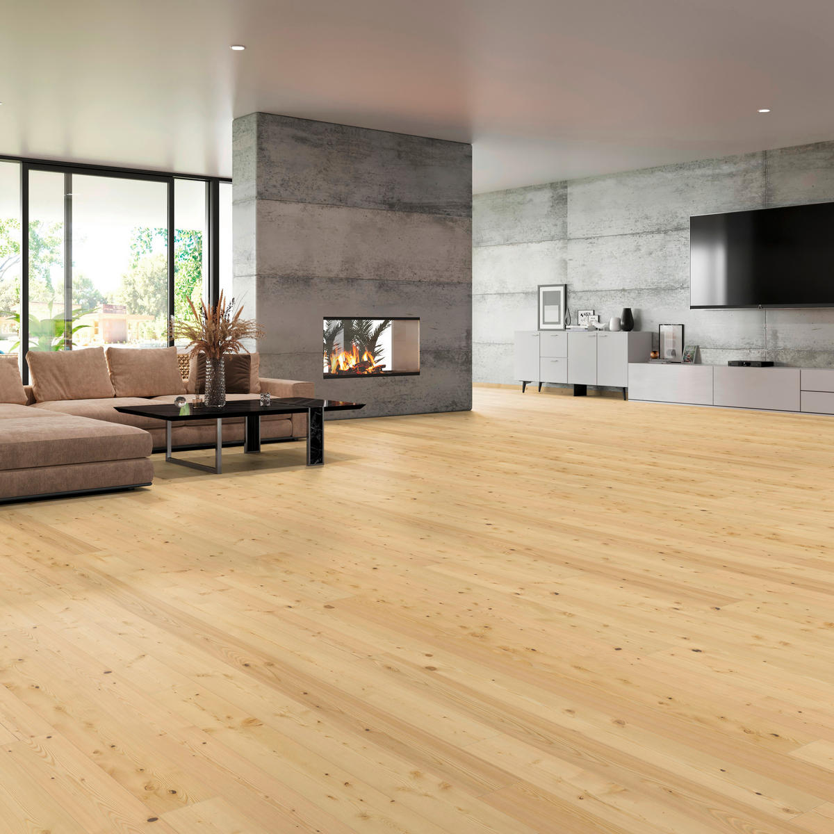 LANDHAUSDIELE RUSTICO Lärche Natur!Pur 100069201  per  m² - Lärchefarben, Design, Holz (241,5/18,2/1,3cm) - Tilo