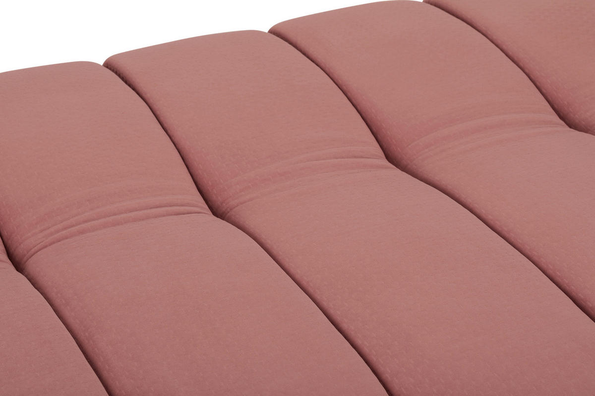 JUGEND- UND KINDERSOFA Flanell Altrosa  - Schwarz/Altrosa, MODERN, Holz/Textil (180/81/93cm) - P & B