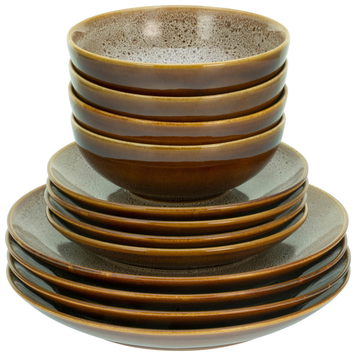 JEDÁLENSKÝ SERVIS, kamenina - koňaková, keramika (31,5/31,5/38cm) - Creatable