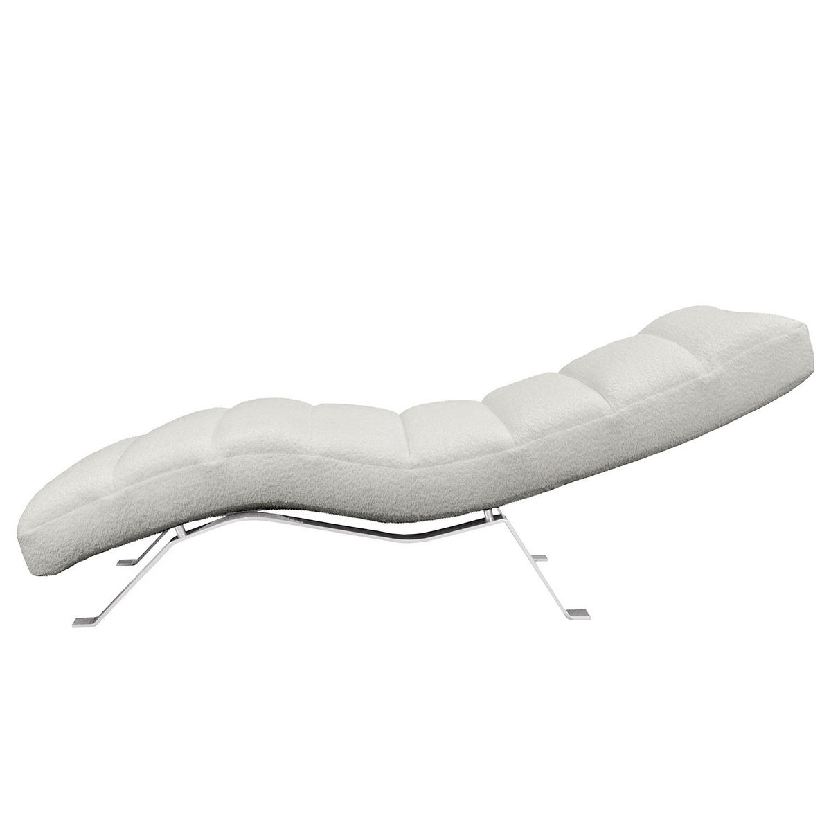 RELAXLIEGE SWING Bouclé Hellgrau  - Silberfarben/Hellgrau, Design, Textil/Metall (65/65-95/171cm) - Livetastic