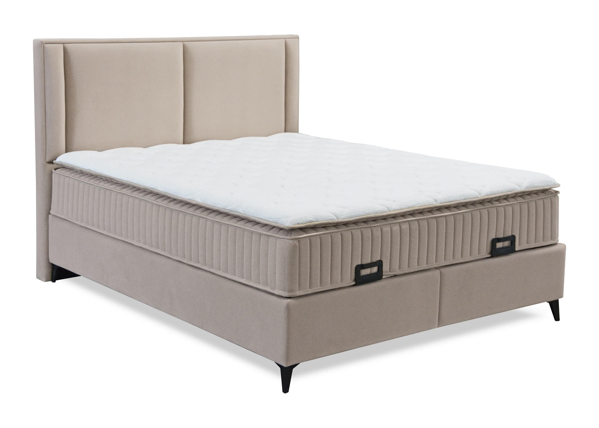 BOX KREVET     bež  - bež/crna, Moderno, drvni materijal/tekstil - Hom`in