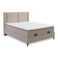 BOX KREVET     bež  - bež/crna, Moderno, drvni materijal/tekstil (180/200cm) - Hom`in