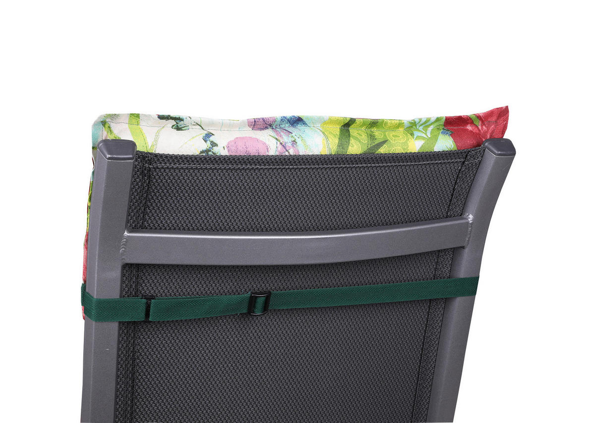 SESSELAUFLAGE Blume  - Blau/Lila, Design, Textil (50/7/108cm)