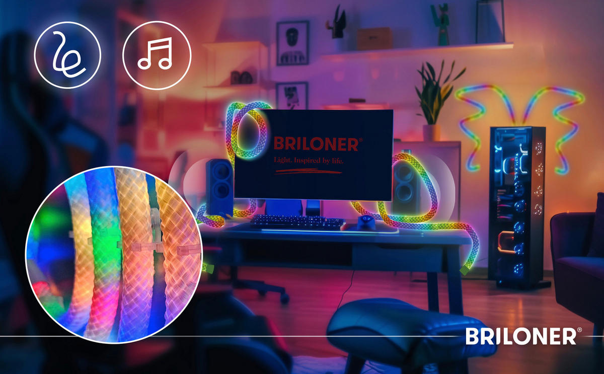 LED SZALAG 200 cm  - fehér, Basics, műanyag (200cm)
