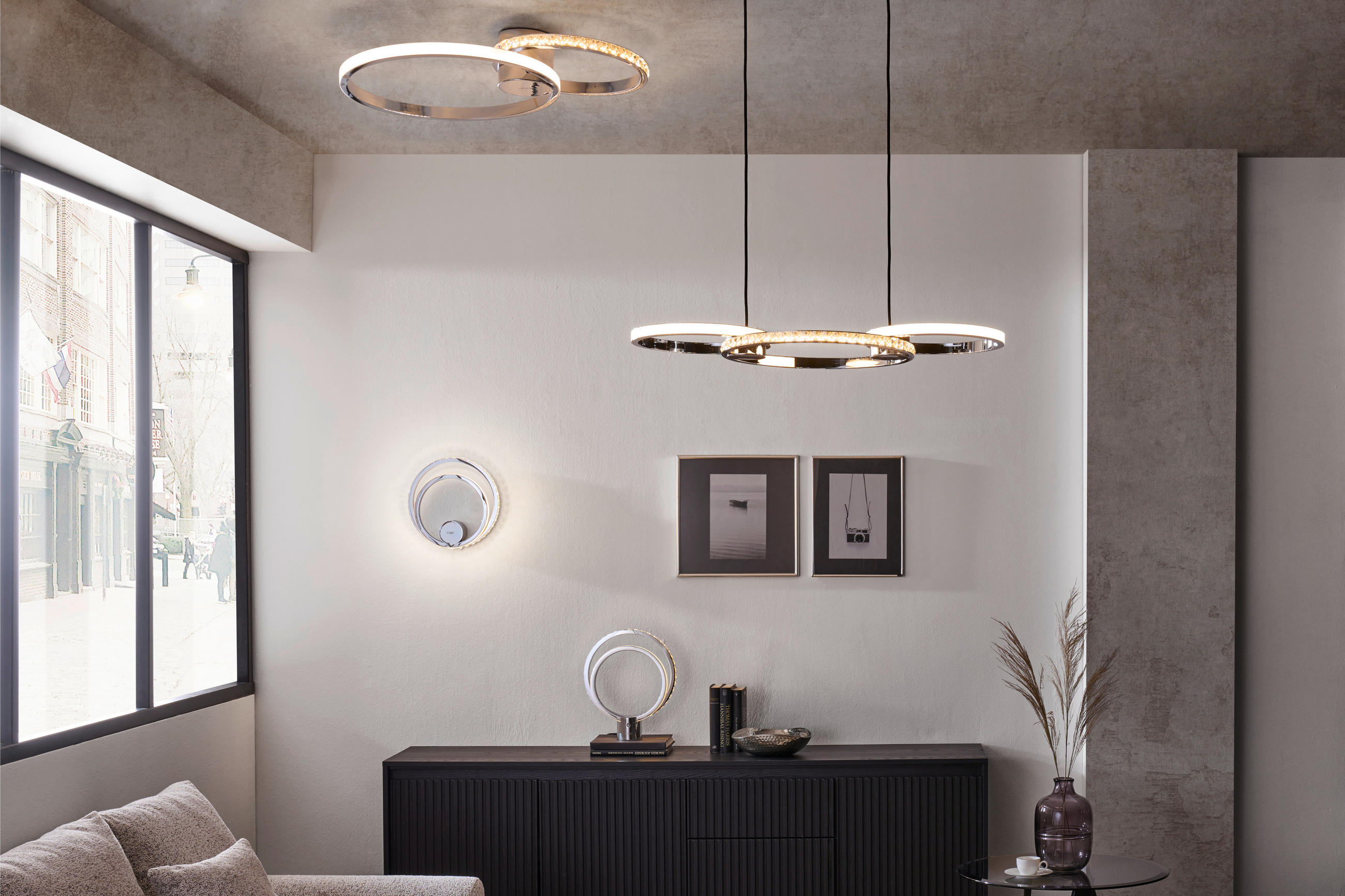 NÁSTĚNNÉ LED SVÍTIDLO, 30,5/31 cm  - čiré/barvy chromu, Lifestyle, kov/sklo (30,5/31cm) - Joop!