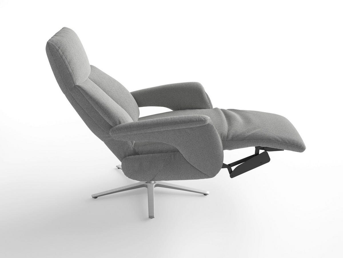 RELAXSESSEL in Textil Anthrazit  - Anthrazit/Silberfarben, Basics, Textil/Metall (75/110/85cm) - Sit & More