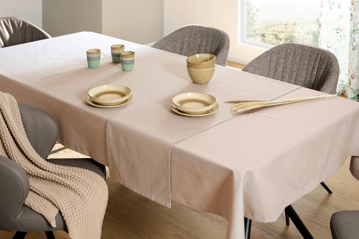 ÚZKY OBRUS, 40/140 cm, sivohnedá - sivohnedá, Konventionell, textil (40/140cm) - Novel