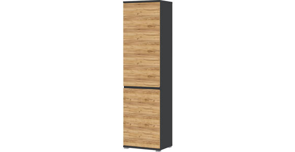 GARDEROBENSCHRANK 54/200/40 cm  - Eichefarben/Anthrazit, Design, Holzwerkstoff (54/200/40cm) - Xora