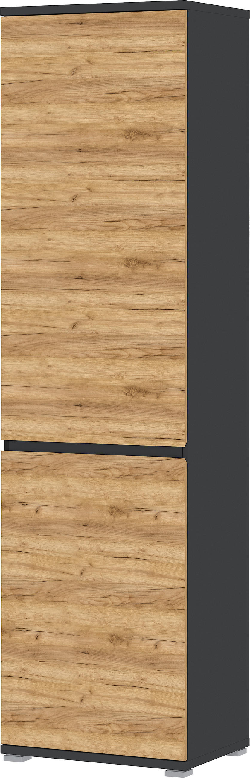 PREDSIEŇOVÁ SKRIŇA, antracitová, farba duba, 54/200/40 cm - farba duba/antracitová, Design, kompozitné drevo (54/200/40cm)