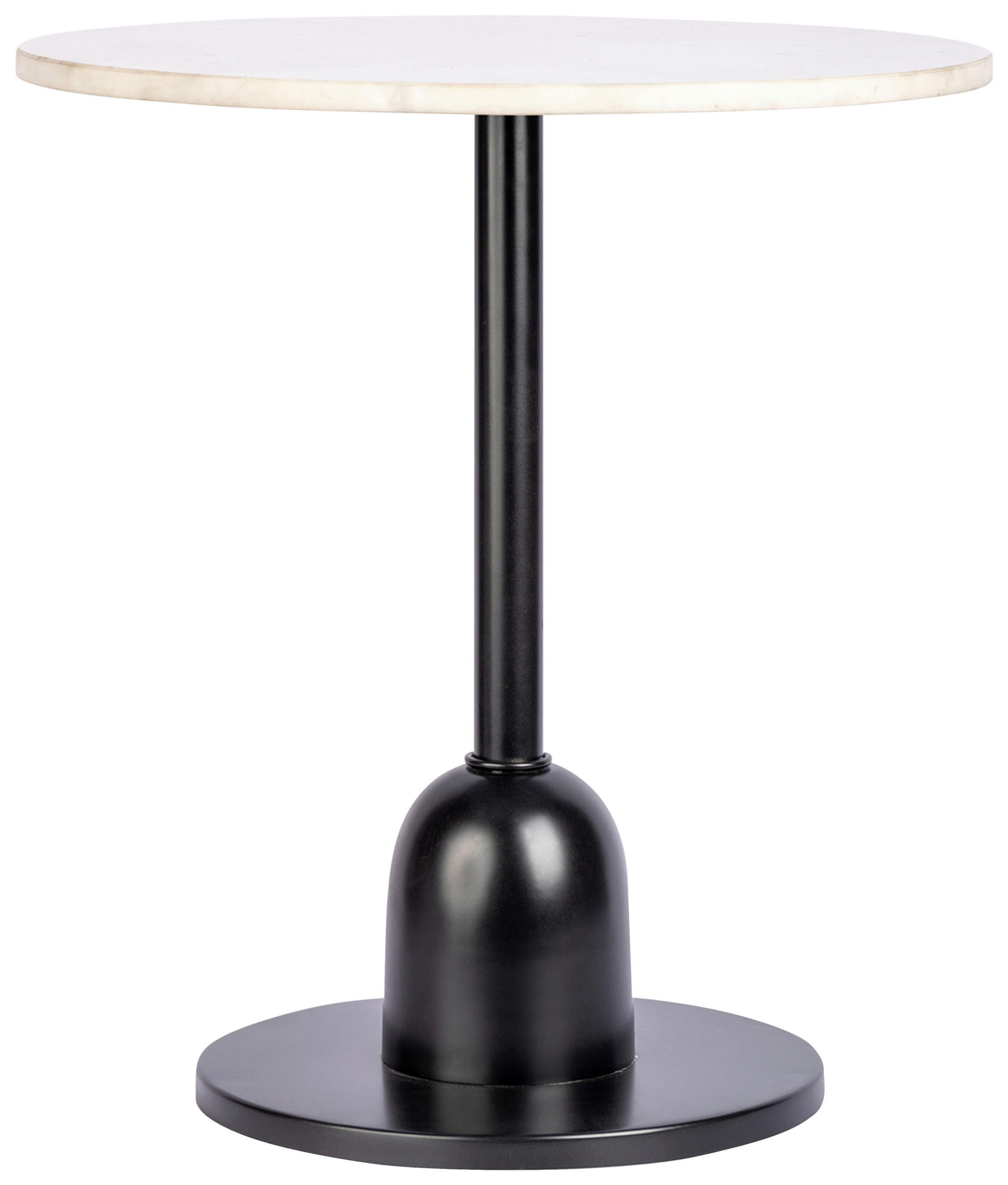 BEISTELLTISCH in Metall  - Schwarz/Weiß, Design, Stein/Metall (46/48cm) - Kayoom