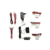 GLASBODENBELEUCHTUNGS-SET  4/2/4 cm  - Silberfarben, Design, Kunststoff/Metall (4/2/4cm) - Livetastic