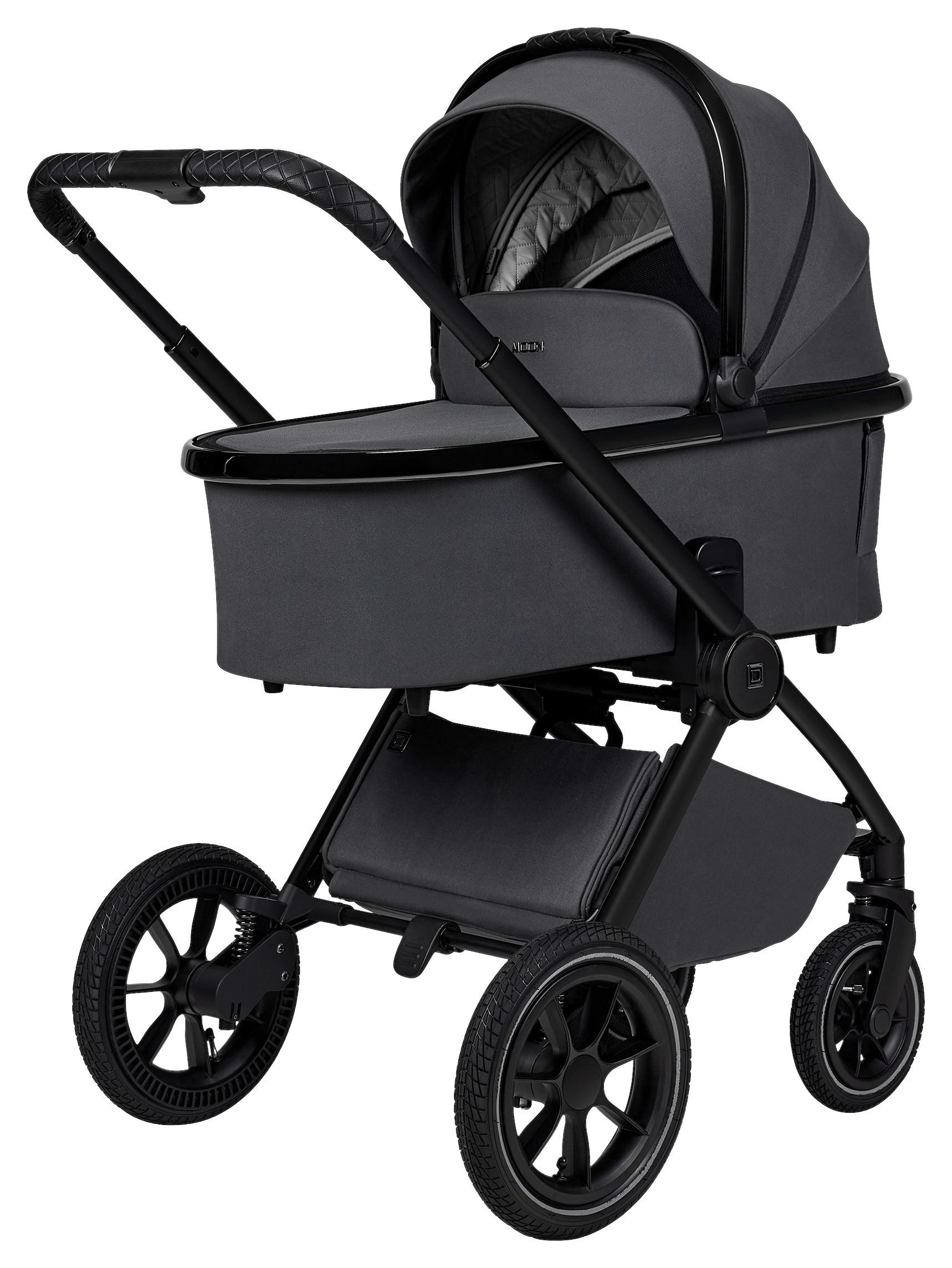 KOMBIKINDERWAGEN Gio+  - Anthrazit, Basics, Textil (103/60/125cm) - Moon Edition