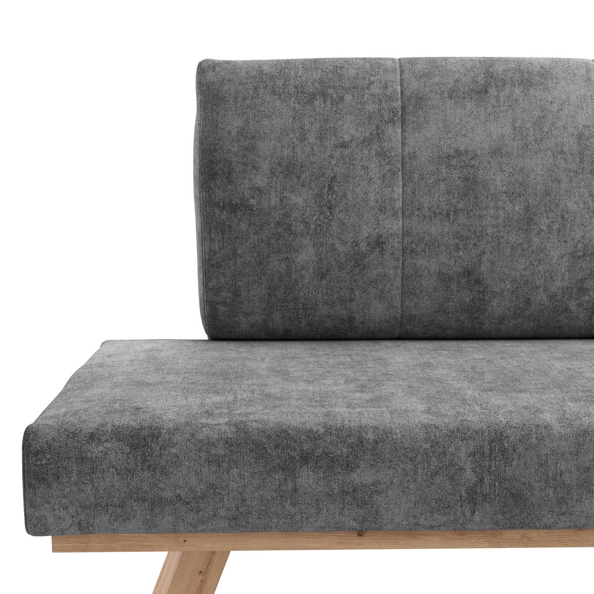 ECKBANK 185/150 cm Webstoff Schwarz   - Eichefarben/Schwarz, KONVENTIONELL, Textil (185/150cm) - Livetastic