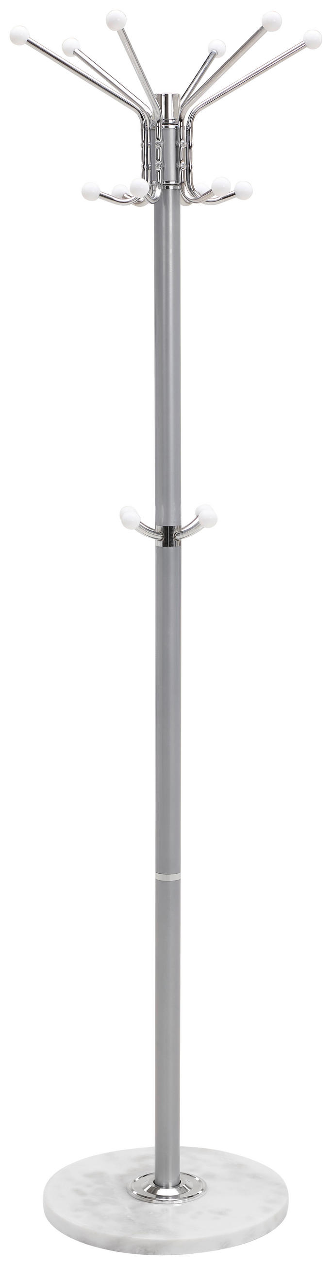 KLEIDERSTÄNDER in Silberfarben 37/172/37 cm   - Silberfarben, Basics, Kunststoff/Stein (37/172/37cm) - Carryhome