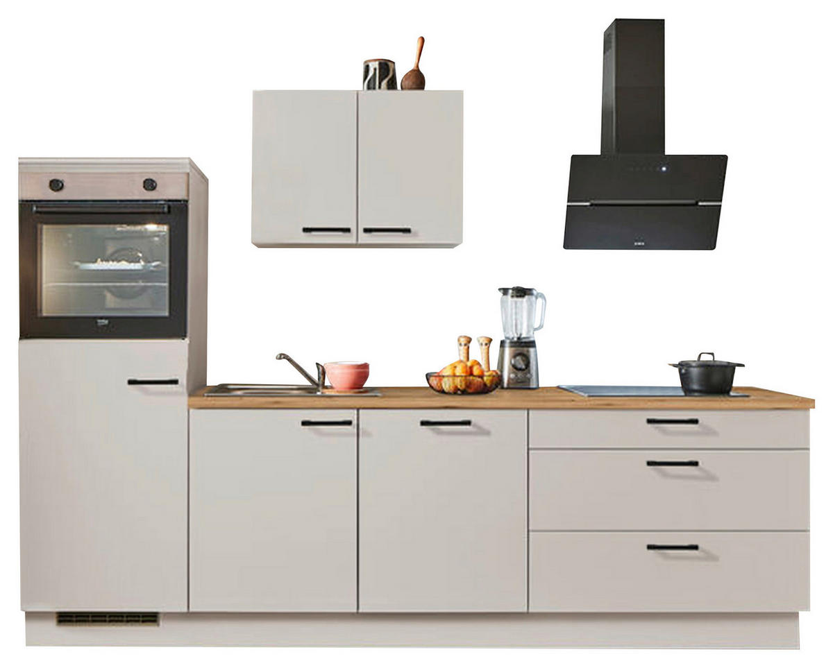 KÜCHENBLOCK PN 80 270 cm  in Eichefarben, Kaschmir  - Kaschmir/Eichefarben, Design, Holzwerkstoff/Metall (270cm) - Pino