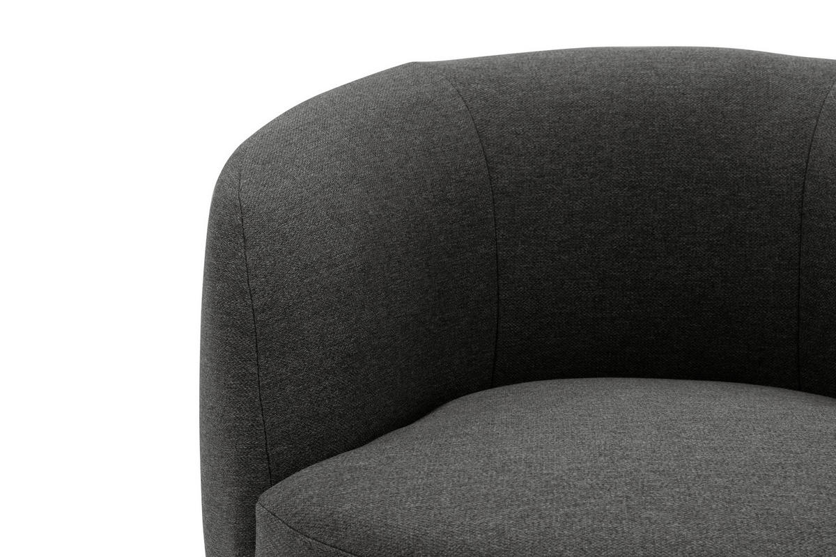 SESSEL Webstoff Grau    - Schwarz/Grau, Design, Textil/Metall (72/74/76cm) - MID.YOU