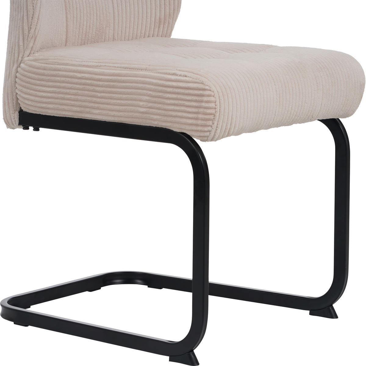 SCHWINGSTUHL  in Eisen Cord  - Beige/Schwarz, Design, Textil/Metall (46/96/61.5cm) - Carryhome