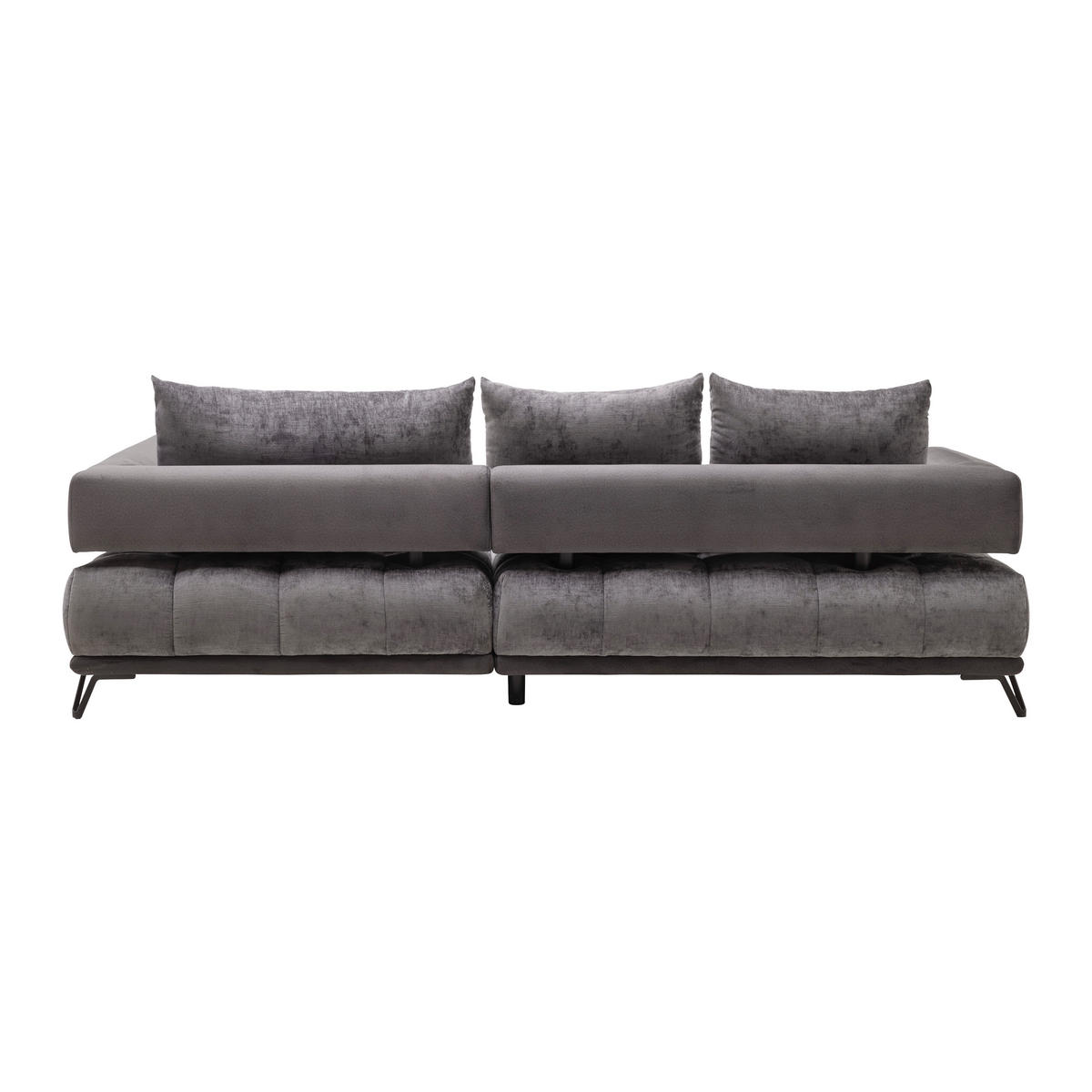HÖRNSOFFA i grafitfärgad  - grafitfärgad/svart, Modern, metall/textil (262/184cm) - MID.YOU