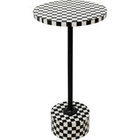 BEISTELLTISCH 25/25/50 cm Schwarz, Weiß rund  - Schwarz/Weiß, Design, Holzwerkstoff/Kunststoff (25/25/50cm) - Kare-Design