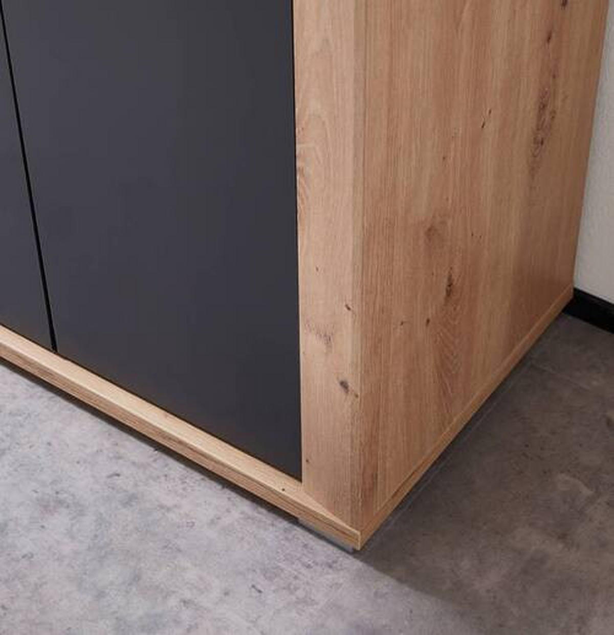 GARDEROBE 5-teilig  in 260/199/38 cm  - Graphitfarben/Eiche Artisan, Design, Holzwerkstoff/Textil (260/199/38cm) - Xora