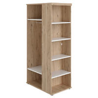  SCHRANK FIONN Weiß, Eichefarben  - Eichefarben/Weiß, Design, Holzwerkstoff (96/201,3/62,5cm) - Paidi