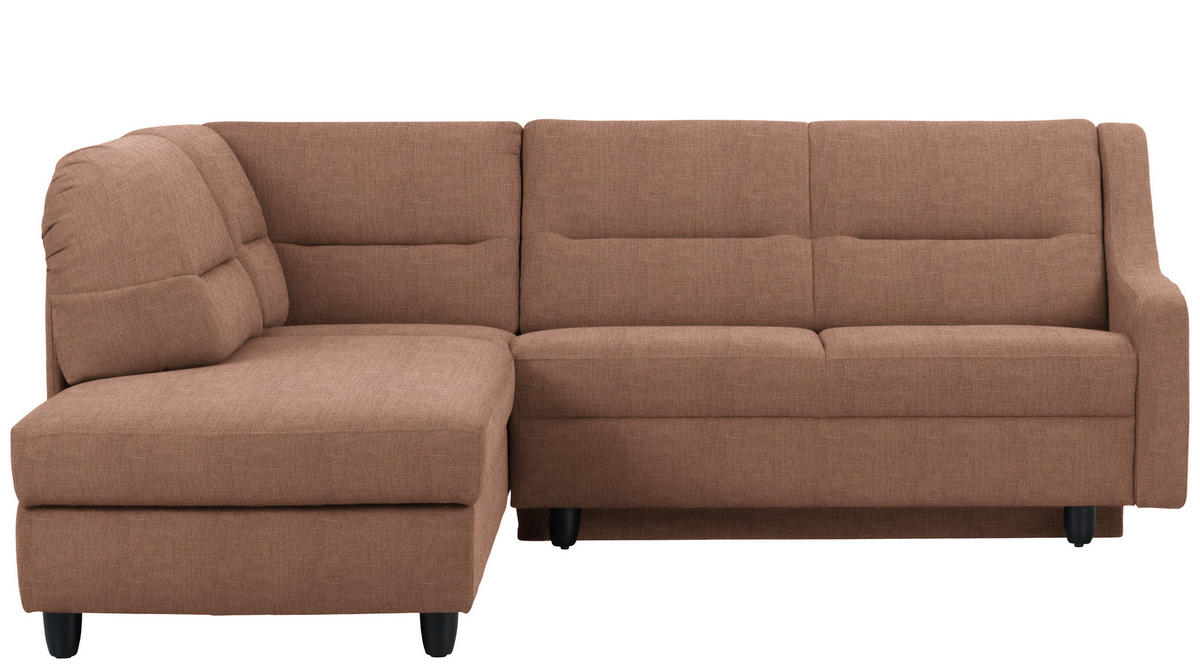 ECKSOFA  in Chenille Braun  208/226 cm  - Schwarz/Braun, KONVENTIONELL, Textil (208/226cm) - Sedda