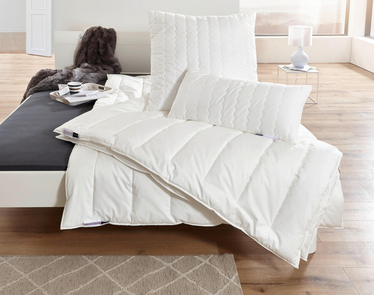 CELOROČNÍ PŘIKRÝVKA, 135/200 cm, polyester - bílá, Design, textil (135/200cm) - Centa-Star