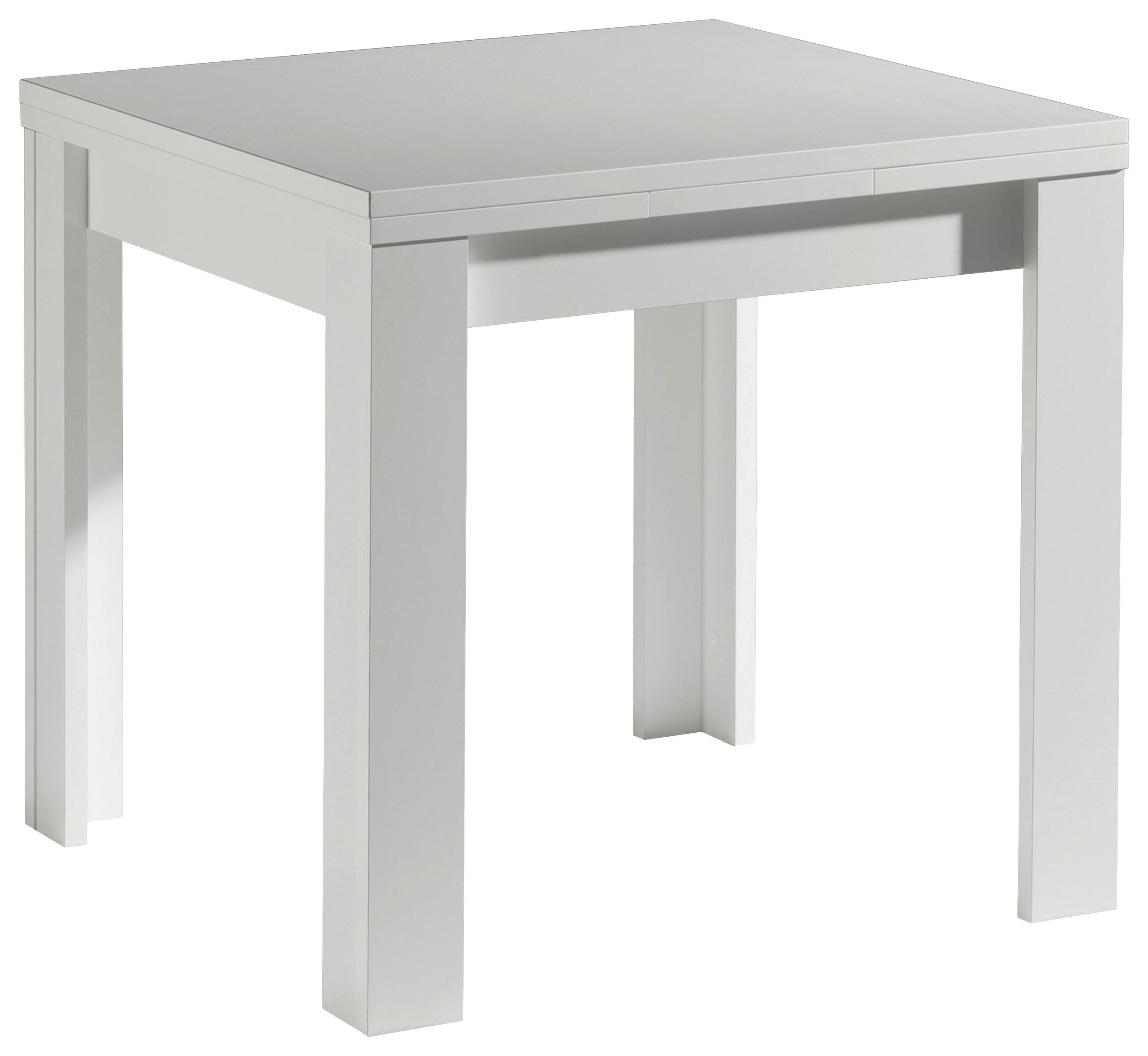 ESSTISCH 80(136)/80/78 cm Nachbildung  Holzwerkstoff ausziehbar, in verschiedenen Größen erhältlich, in verschiedenen Holzdekoren erhältlich quadratisch Weiß  - Weiß, KONVENTIONELL, Holzwerkstoff (80(136)/80/78cm) - Carryhome