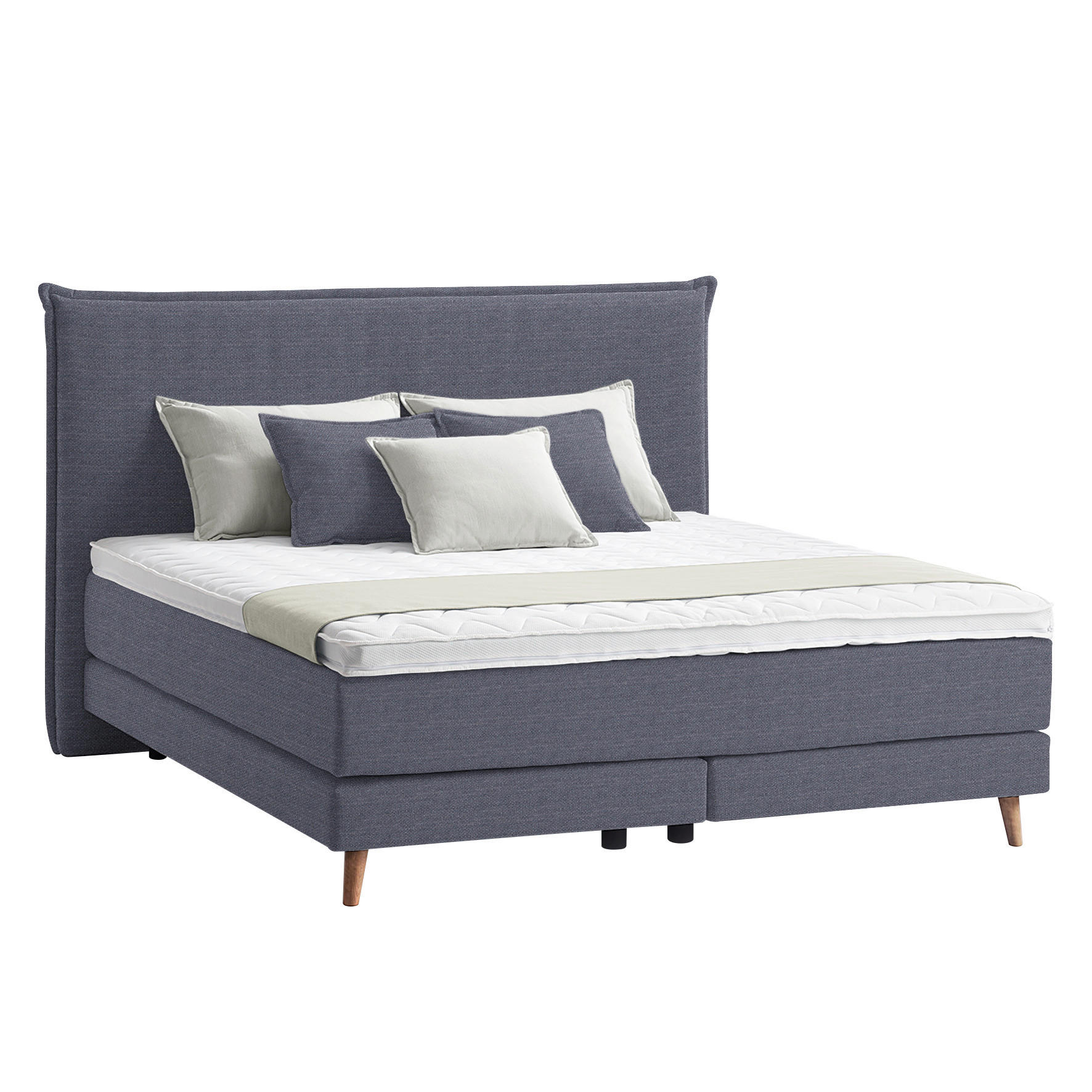 BOXSPRINGBETT 140/200 cm  in Flieder  - Eichefarben/Flieder, Design, Holzwerkstoff/Textil (140/200cm) - home24