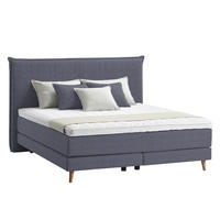 BOXSPRINGBETT 140/200 cm  in Flieder  - Eichefarben/Flieder, Design, Holzwerkstoff/Textil (140/200cm) - home24