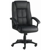 DIREKTORSKA STOLICA  crna   - bela/crna, Osnovno, tekstil/plastika (65/105-115/71,50cm)