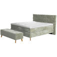 BOXSPRINGBETT 180/200 cm  in Hellgrün  - Eichefarben/Hellgrün, Design, Holz/Textil (180/200cm) - Esposa